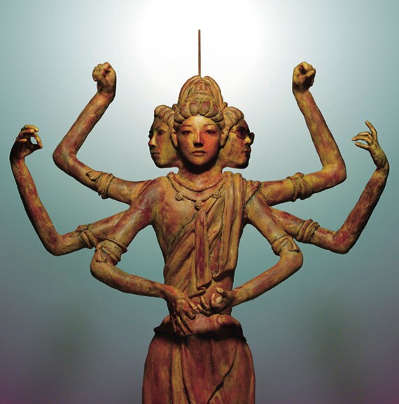 メンバー3人が大仏化した、先行シングル「ふたしかたしか」ジャケット。