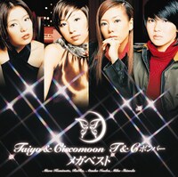 上海在住のRuRuを除く3人で登場した太陽とシスコムーンは、デビュー曲「月と太陽」、発売当時多くの音楽ファンをうならせた名曲「Magic of Love」の2曲を披露。急遽決定したライブながら、当時と変わらぬ完璧なパフォーマンスを見せた（写真は「太陽とシスコムーン/T&Cボンバー メガベスト」ジャケット）。