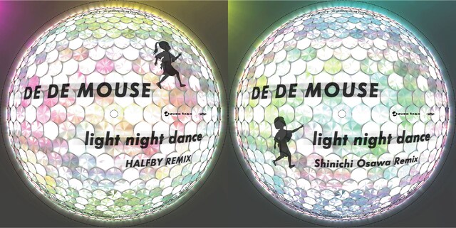 「light night dance remixes EP」ジャケット。ピクチャー盤仕様となる。