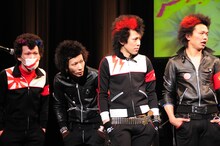 ライブハウスに集うヤンキーをナチュラルに演じたJAPAN-狂撃-SPECIAL（写真は2月10日に赤坂BLITZで行われた記者会見の模様）。