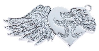 10周年ロゴをかたどった金属製の筐体。