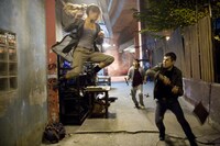 映画のワンシーン（(c) CAPCOM CO., LTD. / Based on Capcom's Street Fighter Video Games）。