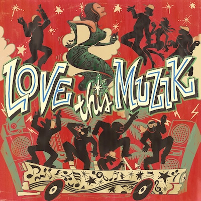 アルバム「LOVE THIS MUZIK」のジャケットイラスト。