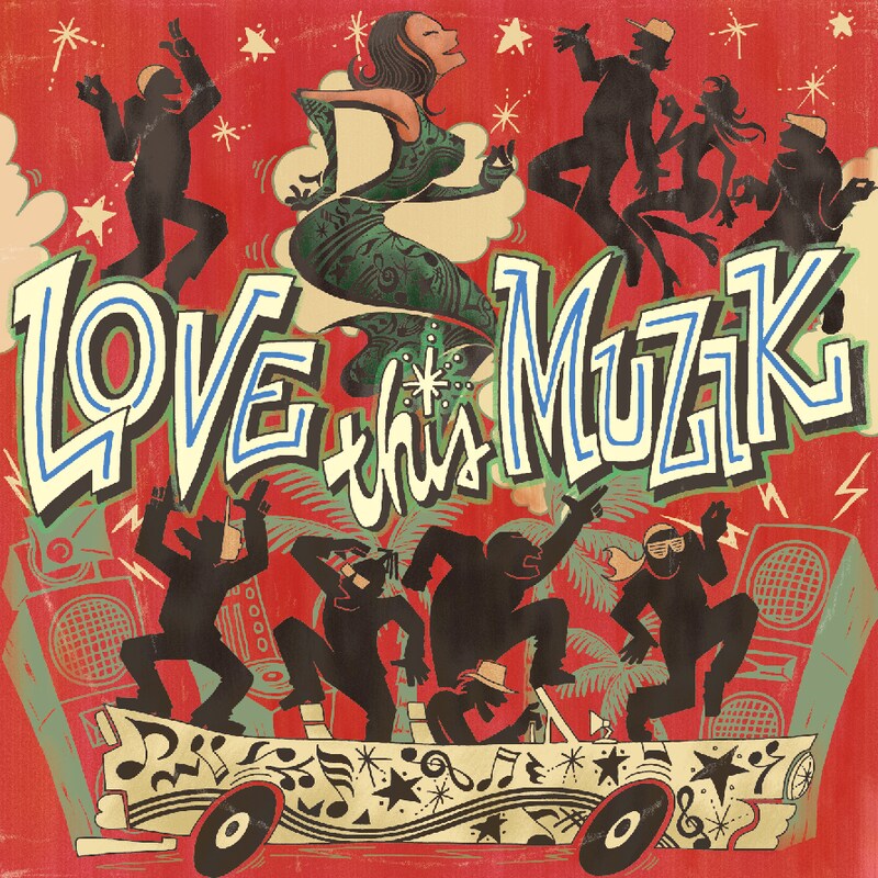 アルバム「LOVE THIS MUZIK」のジャケットイラスト。