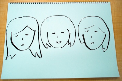 写真は左からこのな、ひでよ、しずな。