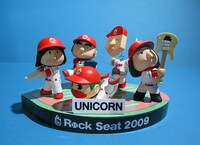 ついにユニコーンの5人がフィギュアとなって登場。再結成の年にふさわしい豪華コラボが実現した（写真は開発中のもの）。