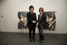 YOSHIKIはVIOLET UKとして主題歌「ROSA」を提供。現在、海外での発売も予定されている（写真は3月23日に行われた映画完成披露記者会見の模様）。
