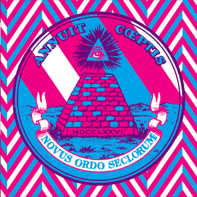 フリーメイソンのシンボル「プロビデンスの目」を思わせる「COMING SOON」のジャケットデザイン。