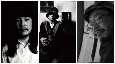 前園直樹（写真左）、小西康陽（中央）、羽立光孝の3人からなるバンド、前園直樹グループ。