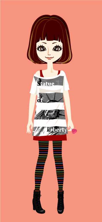 これが木村カエラのプーペ。メッシュの入った髪形やパンキッシュなファッションが実物のカエラを彷彿とさせる。