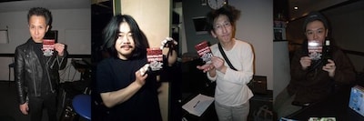 写真左からKONTA、中島オバヲ、清水一登、tatsu。