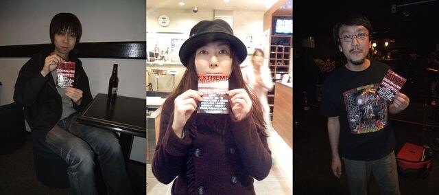 左から村上巨樹、かわいしのぶ、吉田達也。