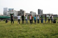 イベントのクライマックスとなった大縄飛び。