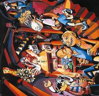 写真は「God says I can't Dance」ジャケット。いずれも横尾忠則賞を受賞したSEIGOがイラストを担当している。