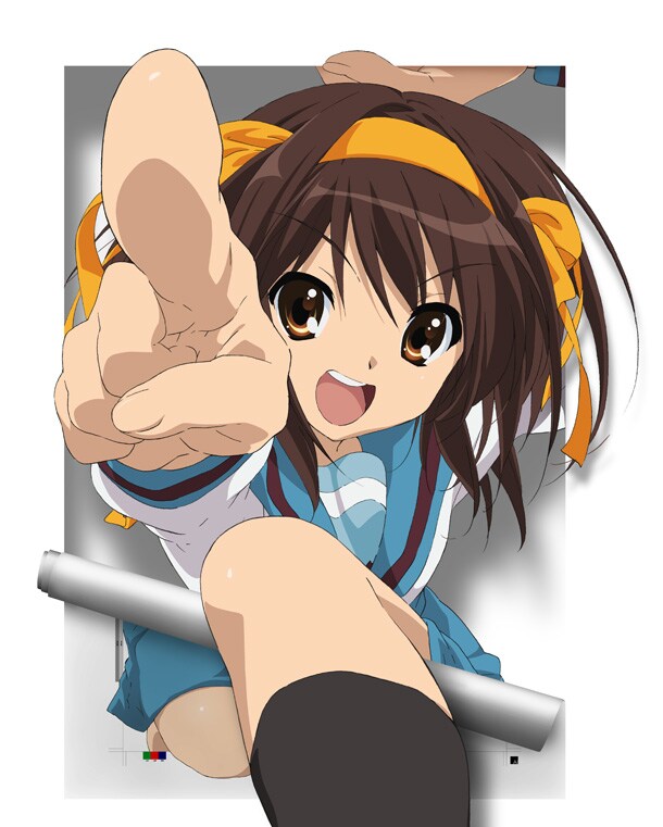 2006年に放送された全14話に新エピソードを織り交ぜるという特殊な構成でオンエアされている「ハルヒ」新シリーズ。番組最後の次回予告は挿入されないので、どのタイミングで新エピソードが放送されるのかわからない。