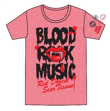 スペースシャワーTV限定“BLOOD ROCK MUSIC”Tシャツ（メランジレッド）