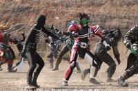 映画「仮面ライダーディケイド オールライダー対大ショッカー」のワンシーン。