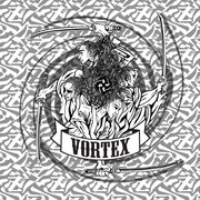 「VORTEX」のジャケットには卍LINEによく似た4人の武士のイラストが描かれている。