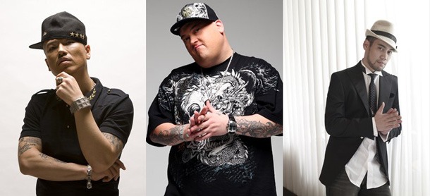 収録曲「PARADISE」にはAK-69、BIG RON、JAY'ED（写真左から）がフィーチャーされている。