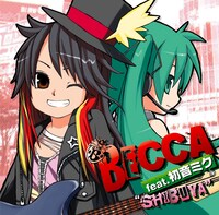 BECCA feat. 初音ミクのアルバム「SHIBUYA」も、くぅによる描き下ろしイラストがジャケットとなっている。