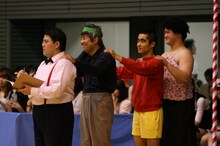 前から細山君（セブンbyセブン玉城）、えびすさん（レイザーラモンRG）、クレヨンしんちゃん（Bコースハブ）、スーザン・ボイル（ガリットチュウ福島）。すべてが素晴らしいクオリティ！ (c)フォトプロ