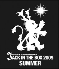 年末恒例の「JACK IN THE BOX 2009」は12月27日に日本武道館にて開催。チケットの一般発売は11月14日よりスタート（写真は「JACK IN THE BOX 2009 SUMMER」ロゴ）。