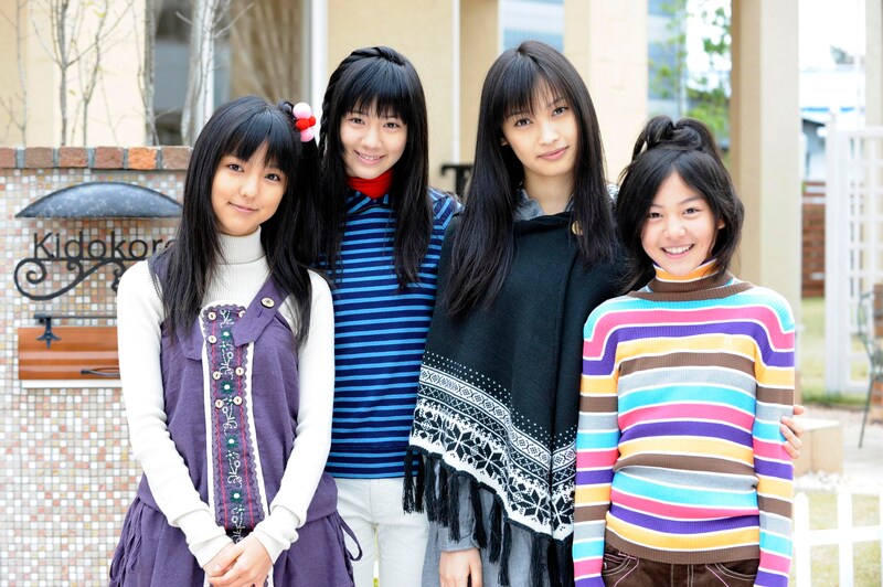 ドラマの主人公・木所四姉妹。写真左から真野恵里菜（次女エリナ役）、岡本杏理（三女アンリ役）、大政絢（長女アヤ役）、金井美樹（四女ミキ役）。