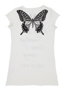 初回盤Aに封入されるTシャツ（白ボディ×黒プリント）バックプリント