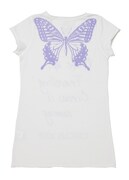 初回盤Bに封入されるTシャツ（白ボディ×紫プリント）バックプリント