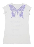 初回盤Bに封入されるTシャツ（白ボディ×紫プリント）バックプリント