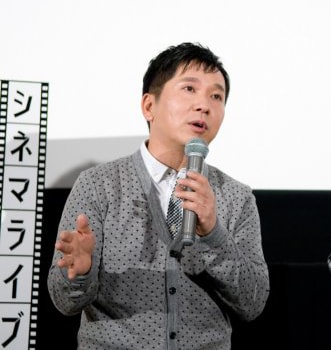 爆笑問題は、10月9日に事務所ライブ「タイタンライブ」を全国12カ所のTOHOシネマズで生中継する。写真は9月3日に行われた記者会見時のもの。