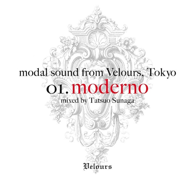 ラグジュアリーな「Velours」の雰囲気をそのまま表したような「modal sound from Velours,Tokyo 01. moderno」のジャケット。