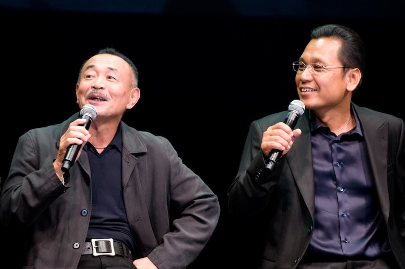 原作者の武論尊（左）、作画担当の原哲夫（右）が、今だからこそ話せる（？）「北斗の拳」制作秘話を公開。