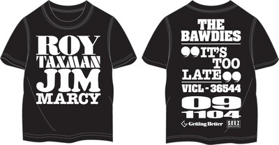 限定Tシャツのデザイン。これを着てライブに行けば周囲にうらやましがられること間違いなし。