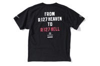 Tシャツの背面には「FROM R 127 HEAVEN TO R 127 HELL」の文字とともに、最新シングル収録曲「さよなら世界」のビデオクリップに登場する「悪」マークのプリントが。