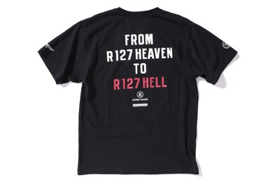 Tシャツの背面には「FROM R 127 HEAVEN TO R 127 HELL」の文字とともに、最新シングル収録曲「さよなら世界」のビデオクリップに登場する「悪」マークのプリントが。