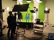 CM撮影の様子。