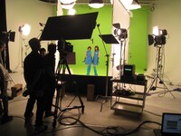 CM撮影の様子。