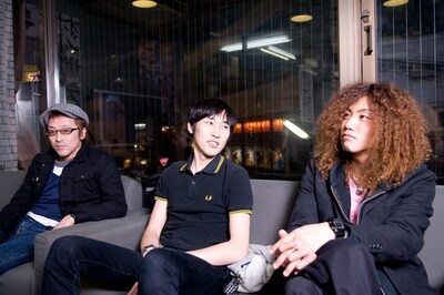 REDEMPTION 97のインタビューは3人の息もぴったり。終始なごやかな雰囲気で行われた。