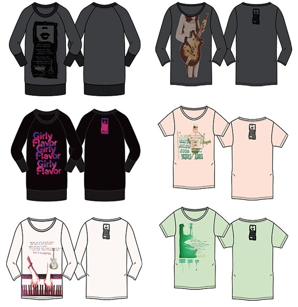 Chara×TOWER RECORDS×UNIQLOコラボレーションUTラインナップ。なお、タワレコとユニクロのコラボは今回が初。