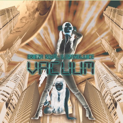 本作は紙ジャケットで両面に表紙が印刷された特殊仕様。こちらは近未来的な衣装に身を包んで銃を構えた2人の姿がデザインされている。