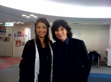 番組ではMR. BIGの「To Be With You」の生デュエットも行った福原美穂（写真左）とエリック・マーティン（写真右）。貴重なパフォーマンスに出演者たちはうっとりと聴き入った。