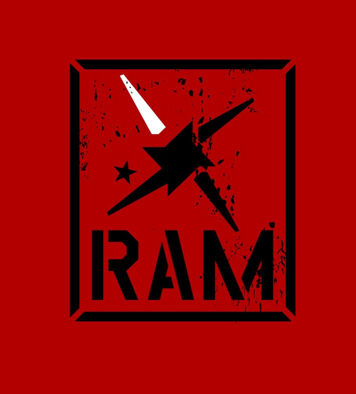 赤と黒をベースにしたインパクトたっぷりの「RAM」のロゴ。