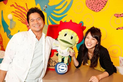 「スペチャ！」のVJ陣、徳光正行・ぺっちゃん・臼田あさ美（写真左より）。ぺっちゃんは今年夏の「SUMMER SONIC 09」で誘拐され、なぜかサイズアップして生還した。写真は誘拐前のもの。