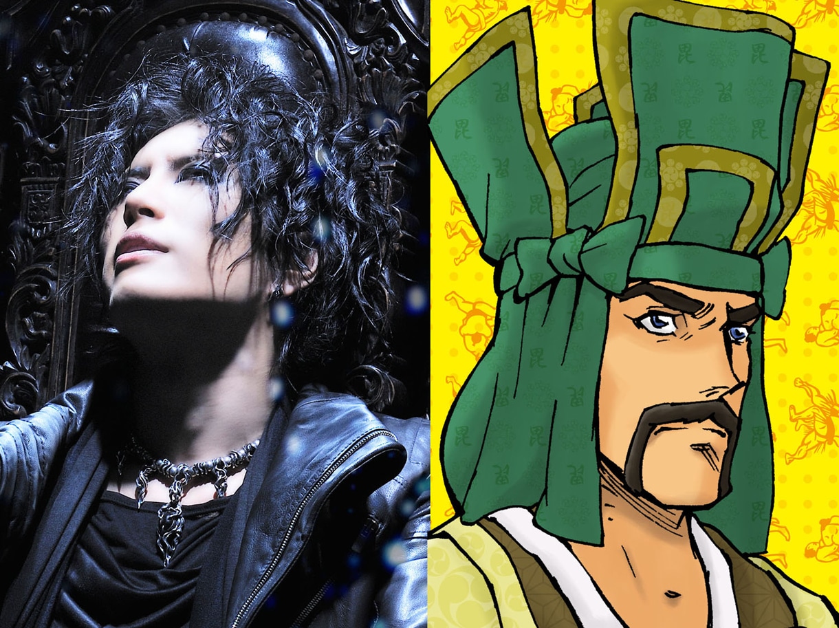 NHK大河ドラマ「風林火山」に続き、またも上杉謙信を演じることになったGACKT（写真左）。彼はこのオファーを受けた理由について「監督の心意気に負けた。ウンコの礼、いや三顧の礼である」と話している。(c)2010 大羽快・メディアファクトリー／殿と製作委員会