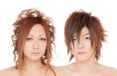 左がボーカル櫻井有紀で、右がドラマーの村田一弘。