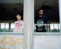 MASSIVE ATTACK。メンバーは写真左からロバート・デル・ナジャ（3D）、グラント・マーシャル（DADDY G）。