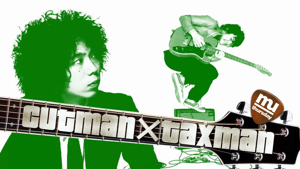 「SPACE SHOWER MUSIC UPDATE」番組内で展開されている名曲カバーコーナー「cutman×TAXMAN」が好評のウリョン（cutman-booche）とTAXMAN（THE BAWDIES）。