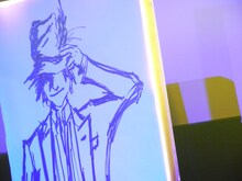 岡本が描いた中塚武のイラスト。