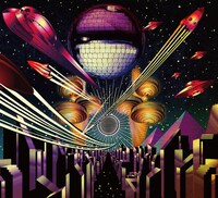 連続リリース第1弾となる「A.B.C.D. e.p.」ジャケット。近未来をイメージさせるスタイリシュなアートワークだ。